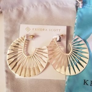Kendra Scott hoop earrings in gold tone